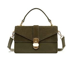Zara city bag with split suede flap